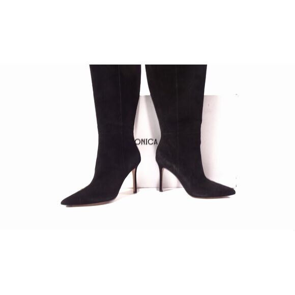 Veronica Beard Women's Lisa Pointed Toe High Heel Suede Boots Black NIB 698 6.5 - Picture 8 of 14